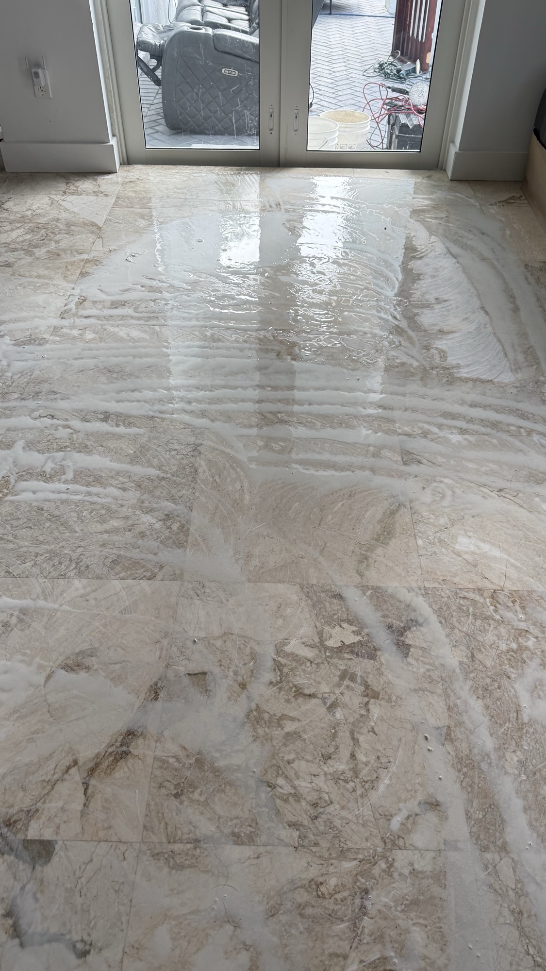 Surface during the restoration process